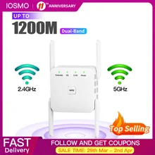5G Wifi Repeater 2.4G/5Ghz WiFi Extender 1200Mbps WiFi Router Amplifier Wi-Fi Booster 802.11N Wi-Fi Long Range Signal Repiter 5G Wifi Repeater 2.4G/5Ghz WiFi Extender 1200Mbps WiFi Router Amplifier Wi-Fi Booster 802.11N Wi-Fi Long Range Signal Repiter