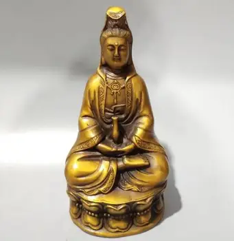 

Tibet Buddhist bronze Goddess of Mercy kwan-Yin Buddha Statue Home Decoration