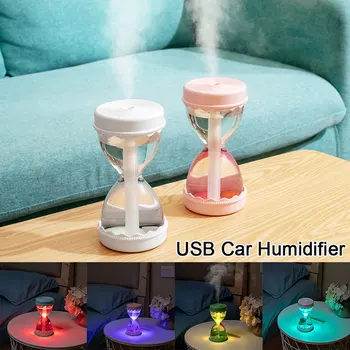 

Car Air Purifier Humidifier Hourglass Shape Colorful Light USB Auto Armo Diffuser Air Freshener Humidifier for Cars Many Colors
