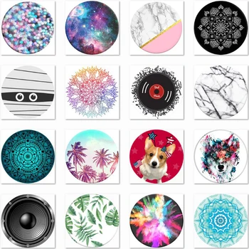 

Popping Round Expanding Stand Hot Phone holder Grip Finger Ring Pocket Socket попсокет Gasbag Marble for iPhone