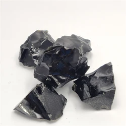 Natural Raw Black Obsidian Crystal for Metaphysical Energy Healing and Home Décor (1pcs)