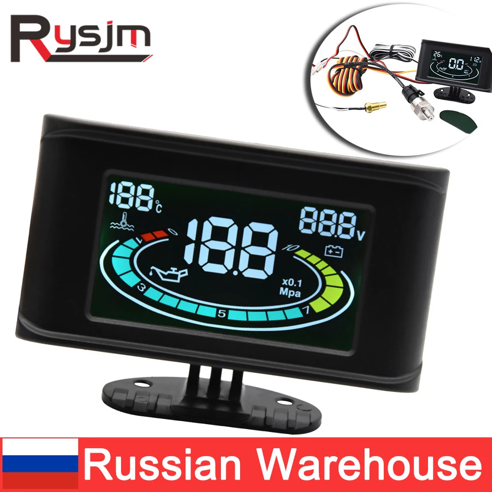 デジタル 3 1 で水の温度計車の電圧計油圧水温計 1 8 Npt油圧センサー 10 ミリメートル 12 24v 水温ゲージ Aliexpress