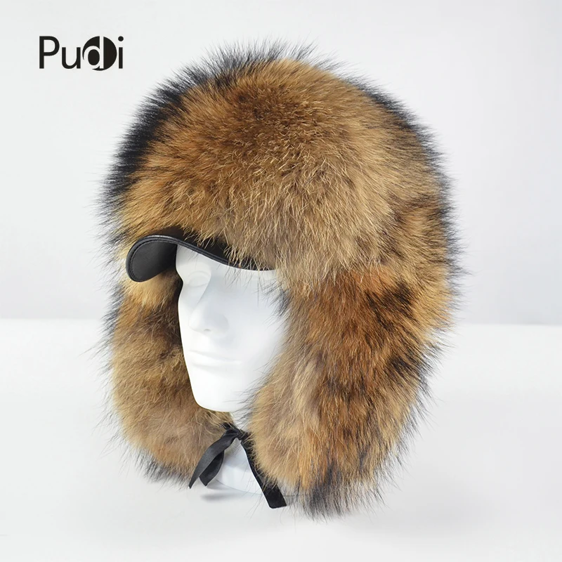Шапка Pudi из натурального меха для мужчин и женщин Повседневная зимняя теплая