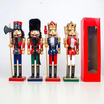 

1PC Wooden Nutcracker Soldier Doll Vintage Handcraft Puppet Christmas Ornaments 634E