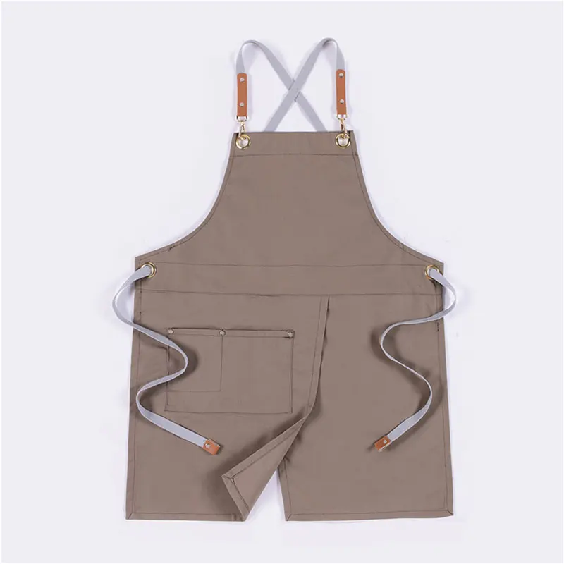 Embroidery Or Printing On Aprons For Chefs In Coffee Shops, Tea Houses And Restaurants Split Fork Strap Apron