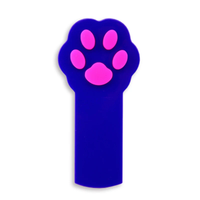 Кошачья лапа Стиль Led инфракрасный лазер забавная ручка с фигуркой кошки Интерактивный Котёнок Кот Игрушка розовая лапа лазерная указка игрушка для кошек товары для домашних животных - Цвет: Синий