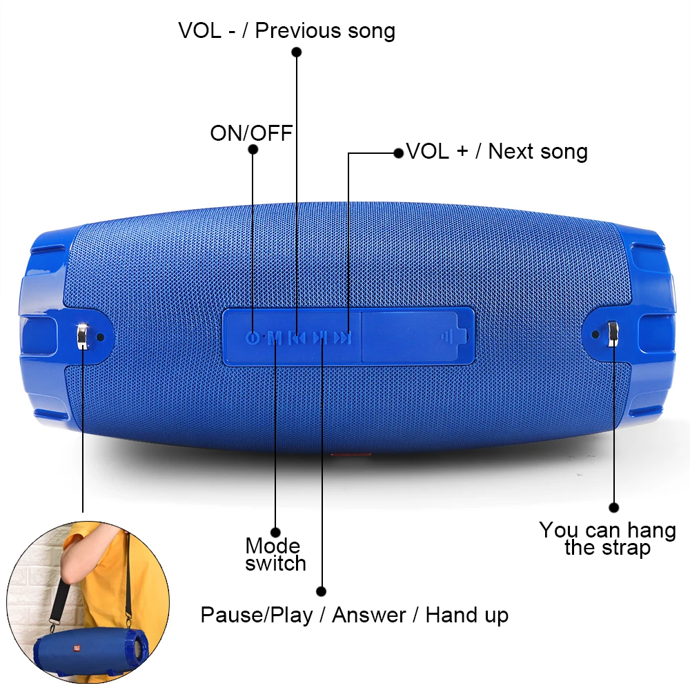 Portable Speakers High Power Bluetooth Speaker Big Column Wireless Loud Volume Bass Stereo Subwoofer TG526 Speaker PK TG118 Portable Speakers High Power Bluetooth Speaker Big Column Wireless Loud Volume Bass Stereo Subwoofer TG526 Speaker PK TG118