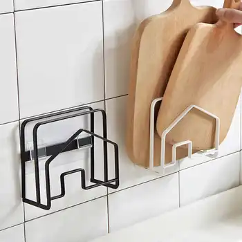 

Multi-layer Kitchen Shelf Dish Drying Rack Pot Lid Holder Iron Cutting Board Holder Stand Kitchen Organizer Hanging Board Racks