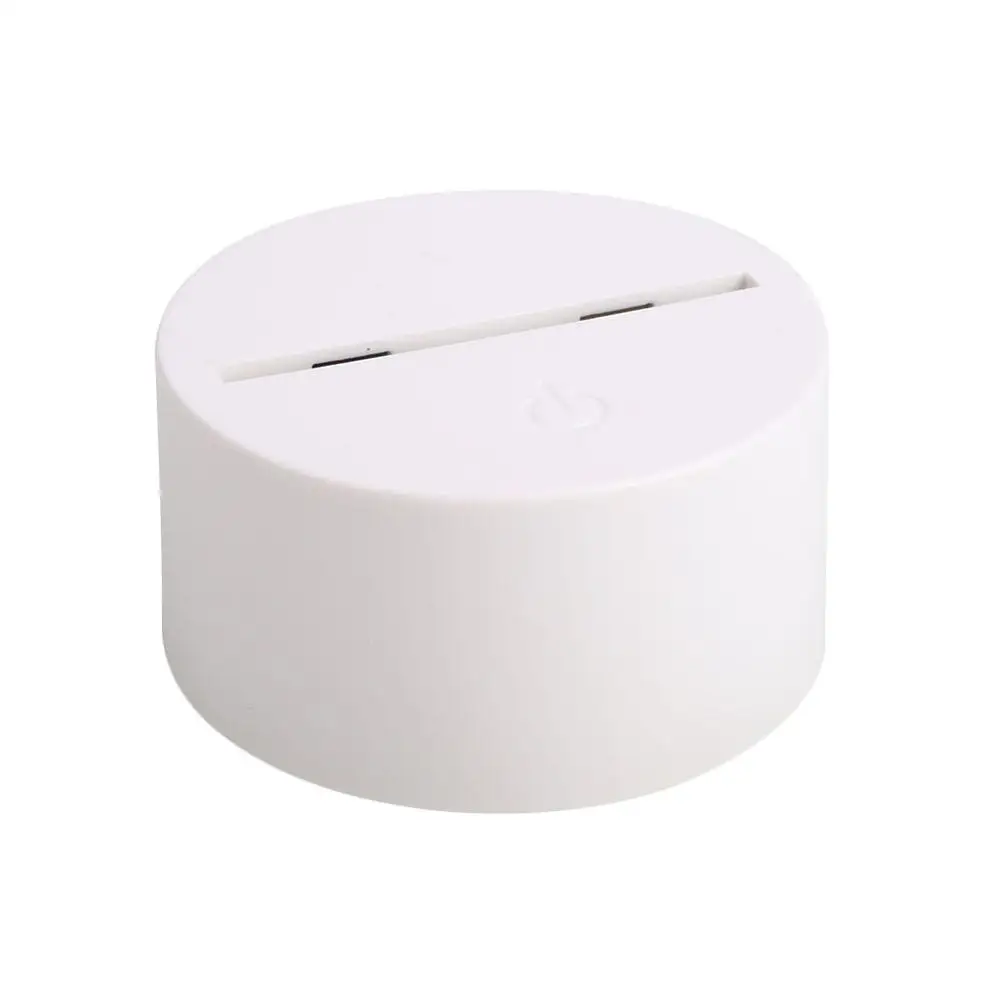 white USB кабель Touch Цоколи для 3D светодиодный ночной Светильник Замена 7 цветов светильник основание настольной свадебный Декор лампа держатель база - Цвет: white