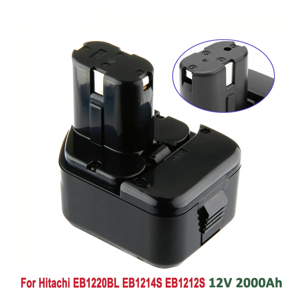 

2000mAh 12V 2.0Ah Battery for Hitachi EB1214S 12V EB1220BL EB1212S WR12DMR CD4D DH15DV C5D , DS 12DVF3