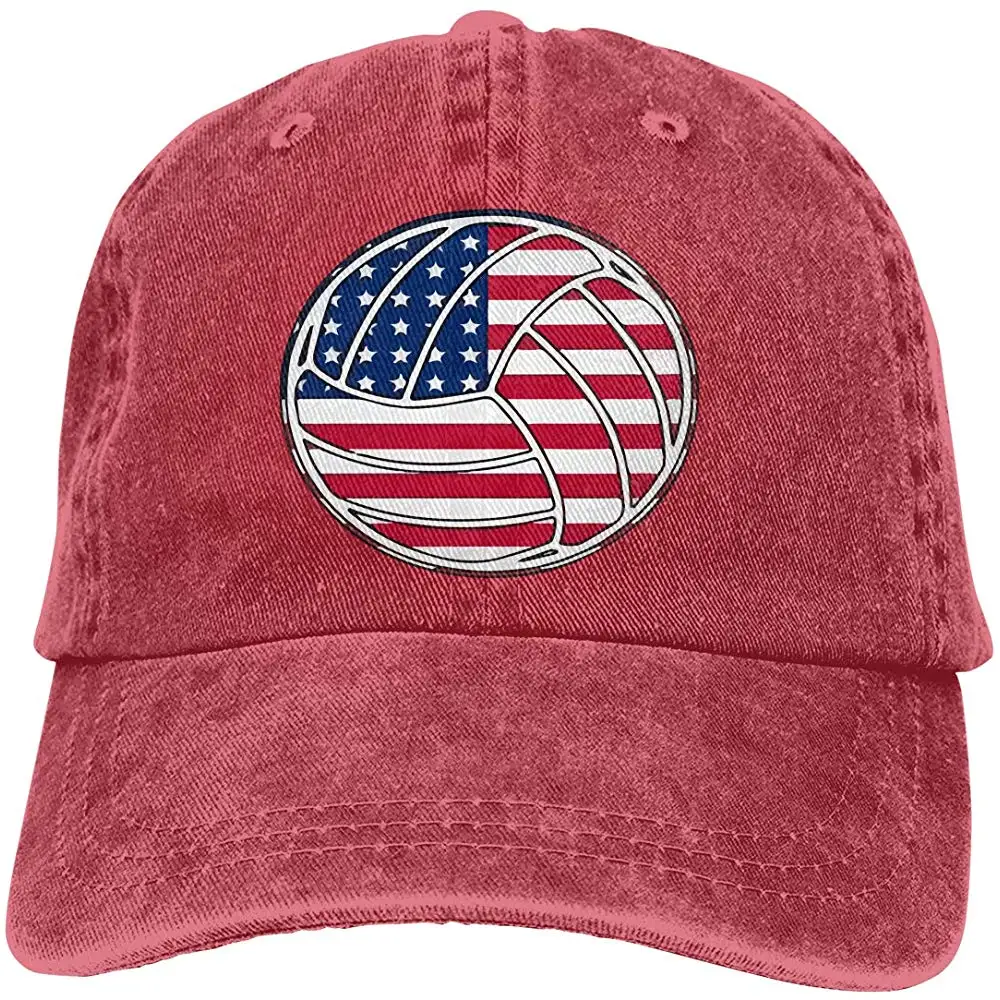 Мужская и женская джинсовая бейсболка с регулируемой пряжей, бейсбольная кепка с американским флагом, волейбольная бейсболка