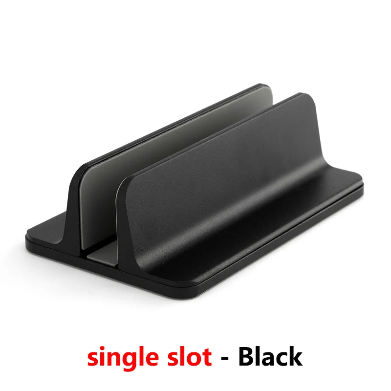 Black Single Slot Металлический алюминиевый сплав вертикальная подставка-держатель для Mackbook Air Pro Настольный регулируемый ноутбук планшет док-держатель аксессуар - Цвет: Black Single Slot