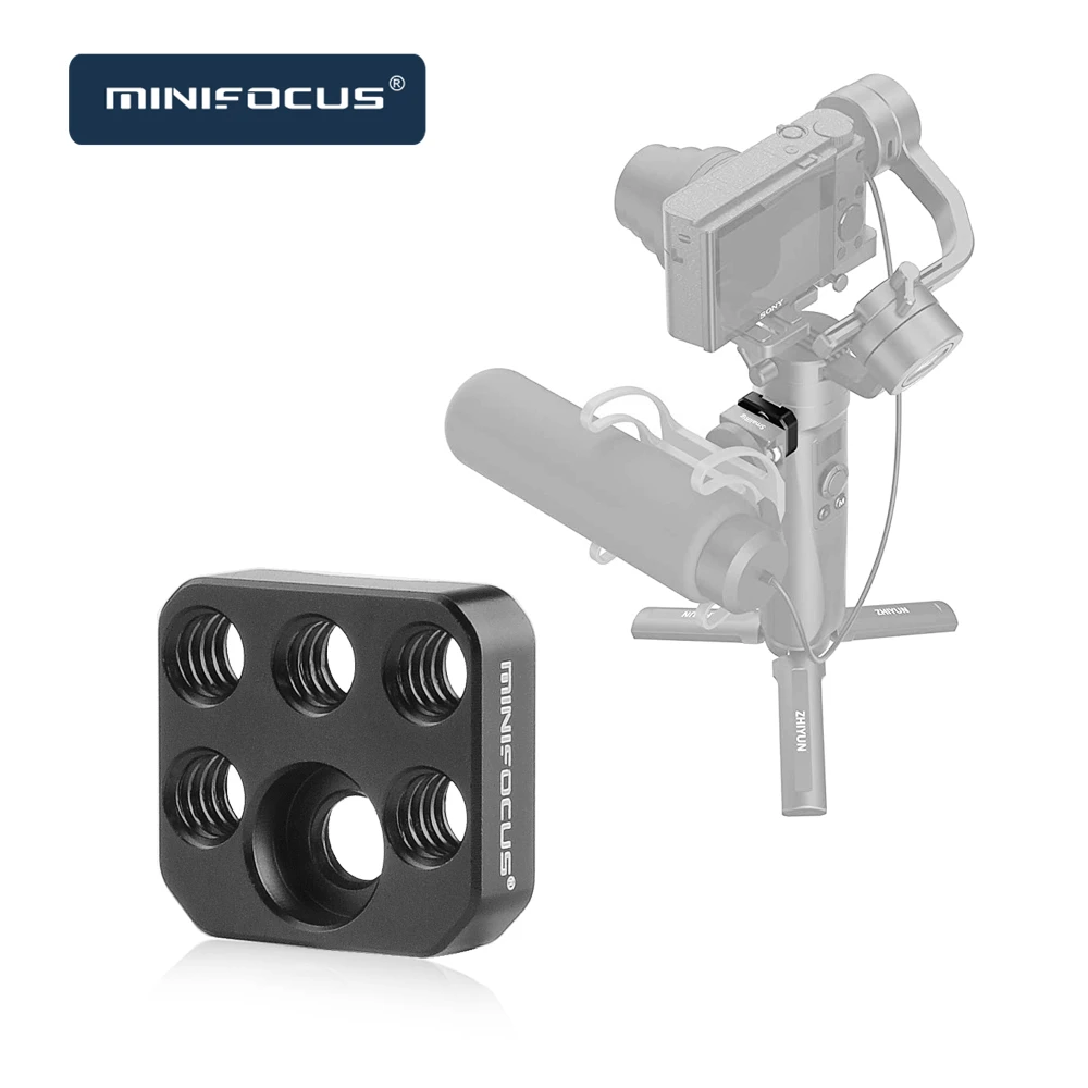 M2 Accessory Mounting Plate for Zhiyun Crane-M2 With 1/4”-20 threaded holes  for Magic Arm Cold Shoe monitor microphone Mount