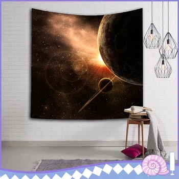 

Colorful Space Wall Tapestry Universe Galaxy and Star in Outer Space Digital Printed Polyester Fabric Tapestry Window Dorm Decor