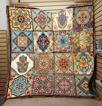 

Bohemia Quilt 3D Classic High End Fashionable Kids School Adults Bed Summer Cool Quilt Soft Hot Sale Dropshipping