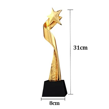 Avenue of Stars По индивидуальному заказу смолы трофей Академия спорта Сувениры золотые награды позолоченный сувенир ремесло чашки 29/30/31 см награждения трофей - Цвет: Avenue of Stars
