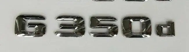 shiny silver Эмблемы для Mercedes A220d C220d C250d CLA180d CLS350d E200d E350d E220d - Цвет: shiny silver