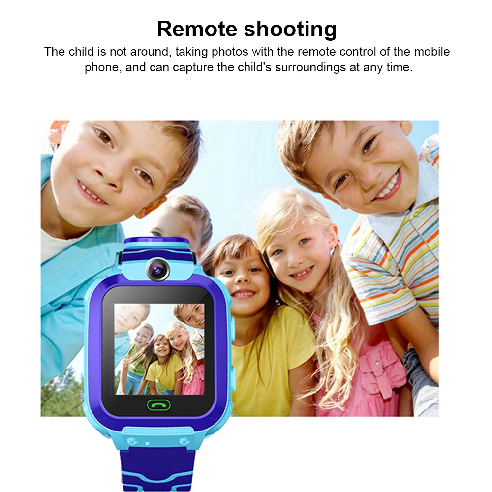 Smart Accurate Real-time Tracker Location SOS Call Remote Monitor Camera SIM Kids Student Phone Watch Wristwatch For IOS Android