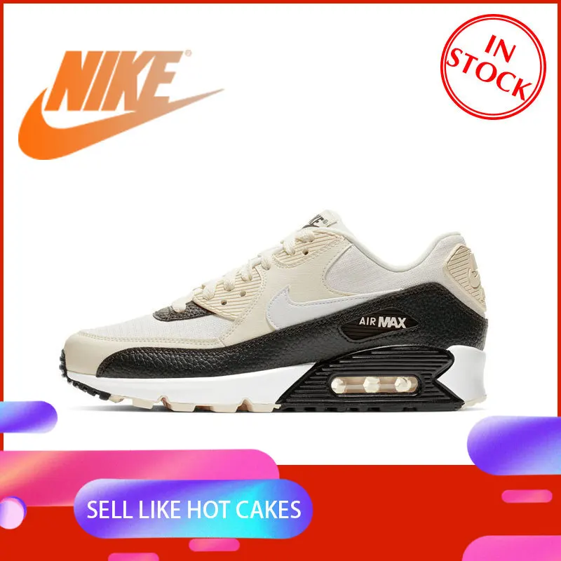 

Original Authentic NIKE AIR MAX 90 ESSENTIAL White Men's Running Shoes Breathable Massage Shock Absorption Light 325213 131
