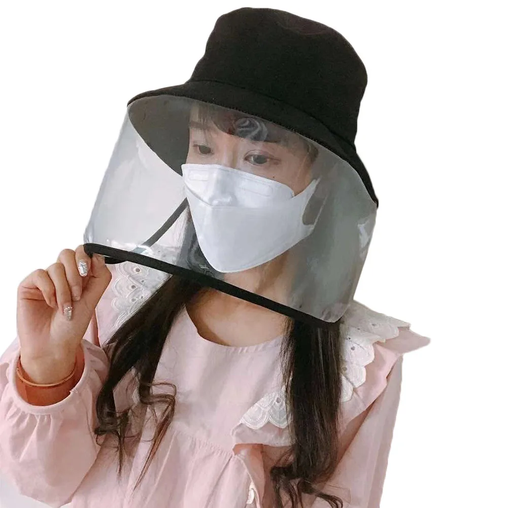 

Cap + Protective Clear Cover Saliva-proof Dust-proof Sun Hat Baseball Caps A