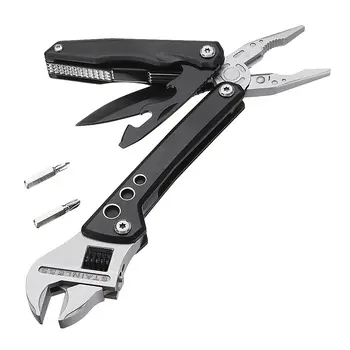 

9 In 1 Multi-functional Stainless Steel Hand Tool EDC Protable Folding Knife Screwdriver Cutter Wrench Plier Repair Tool