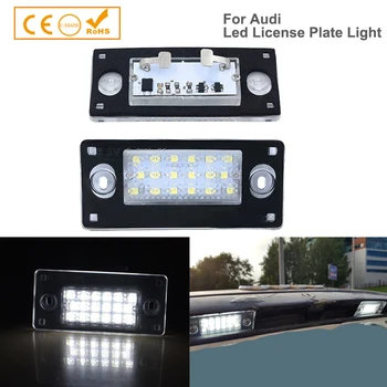 

2PCS For AUDI A4/S4 avant 1999-2001 RS4 B5 A3 2001-2003 White Car LED Number Plate Light Auto License Plate Lamp Error Free