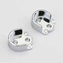 2PCS/Lot Wardrobe Closet Rod Bracket| 19/22/25mm| U-Shaped Open Type Socket Bracket| Shower Curtain Rod Pole End Supports Socket