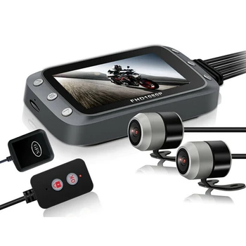 

GPS WIFI FHD 1080P 3 Inch Motorcycle DVR Front Rear Dual Camera Driving Video Recorder Dash Cam
