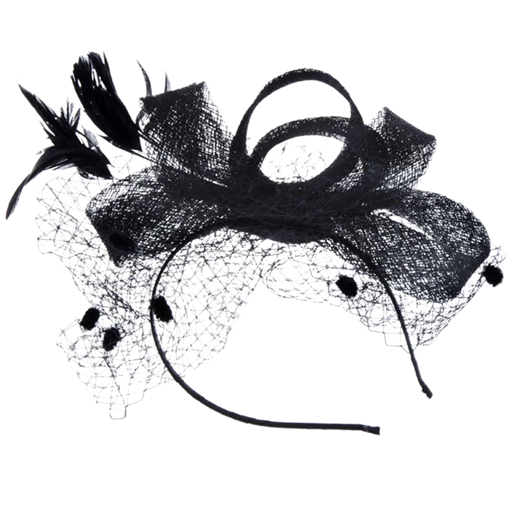 Fedoras ободок-Вуалетка для свадебного банкета, Коктейльные банты, вечерние головные уборы, перьевая сетка, подарок для женщин, аксессуары для волос для невесты