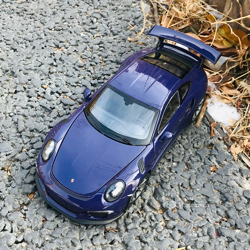 Welly 1:24 Porsche 911 GT3 RS purp автомобильный брелок для автомобильных ключей имитационная