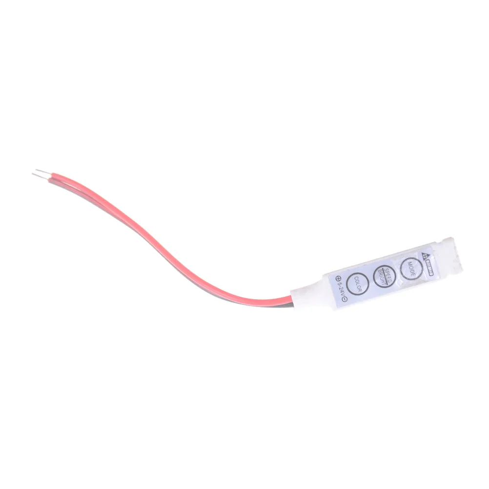 NEW 5-24V White LED Controller Brightness Dimmer For Led 3528 5050 Strip Light 3 Keys RGB Color Wholesale
