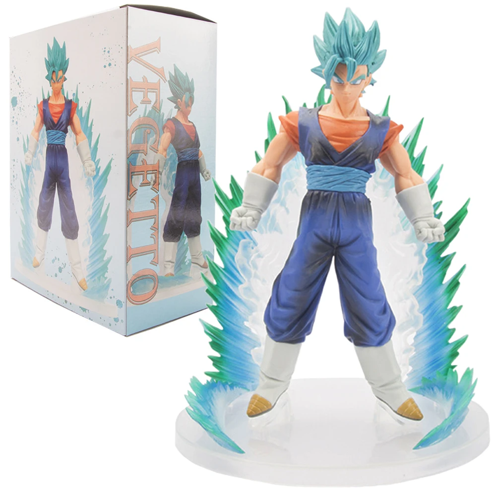 23cm Dragon Ball Z DBZ Anime Vegetto Vegeta Super Saiyan Son Goku Bule Hair  with Special Effects Action Figure Model Toy Gift|Action Figures| -  AliExpress