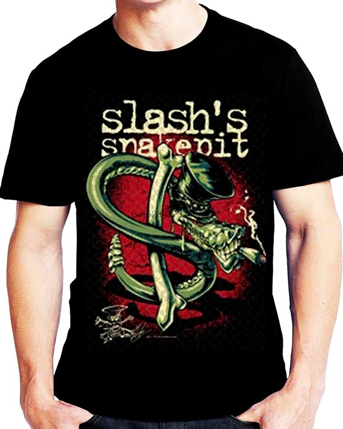 Best Custom Slash S Snakepit Cotton Tee Shirt Men's Funny Cool T-shirt Print Casual Short O-neck | Мужская одежда