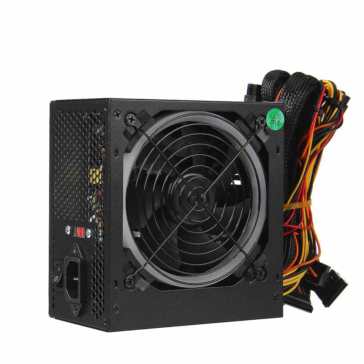 Блок питания для ПК MAX 800 Вт черный игровой тихий вентилятор 120 мм 24 контактный PCI