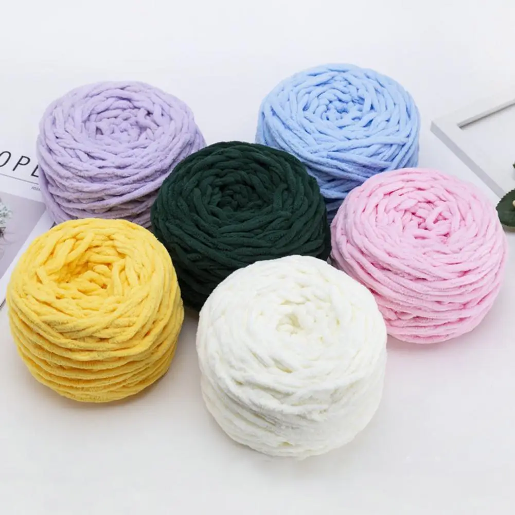 1Roll100gSoftmilkcottonblendspolyesterblendedchenillewool