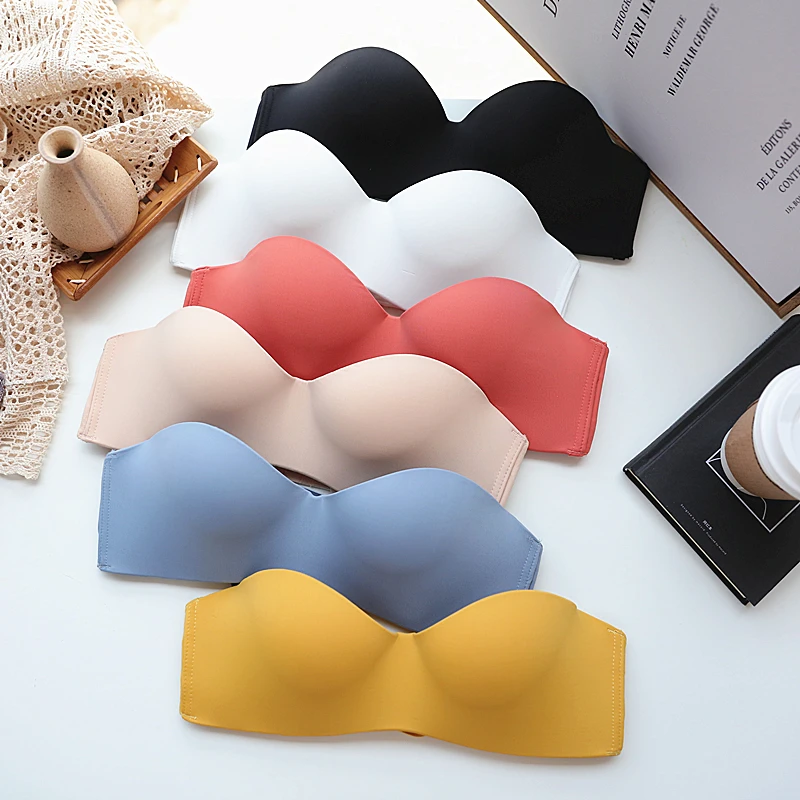 Women Invisible Bra Strapless Bralette 1/2 Cup Women's Underwear Female Seamless Party Wedding Bras Sexy Lingerie New 1