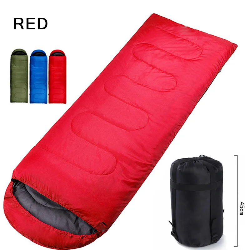 B0118-red Открытый Кемпинг конверт спальный мешок многофункциональный водонепроницаемый Дорожная сумка мешок для походная - Цвет: B0118-red