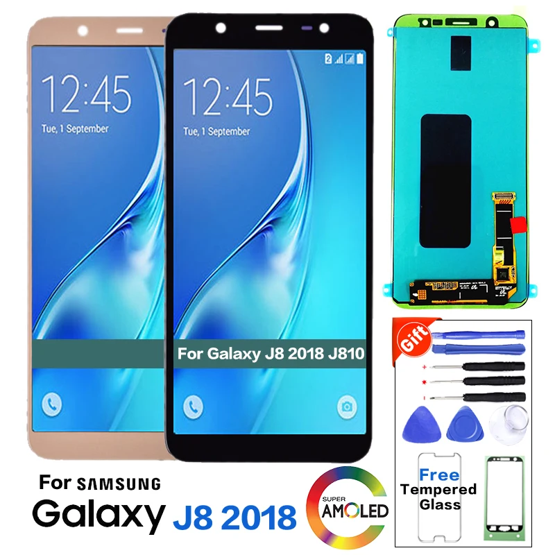 Оригинальный ЖК дисплей для SAMSUNG Galaxy J8 2018 сменный сенсорный экран Samsung J810 J810F J810G