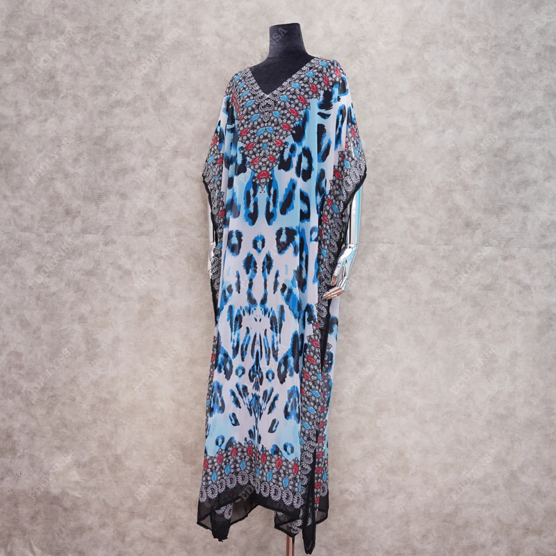Пляжная шифоновая накидка Caftan парео для пляжа 2021 пляжная одежда оверсайз бикини
