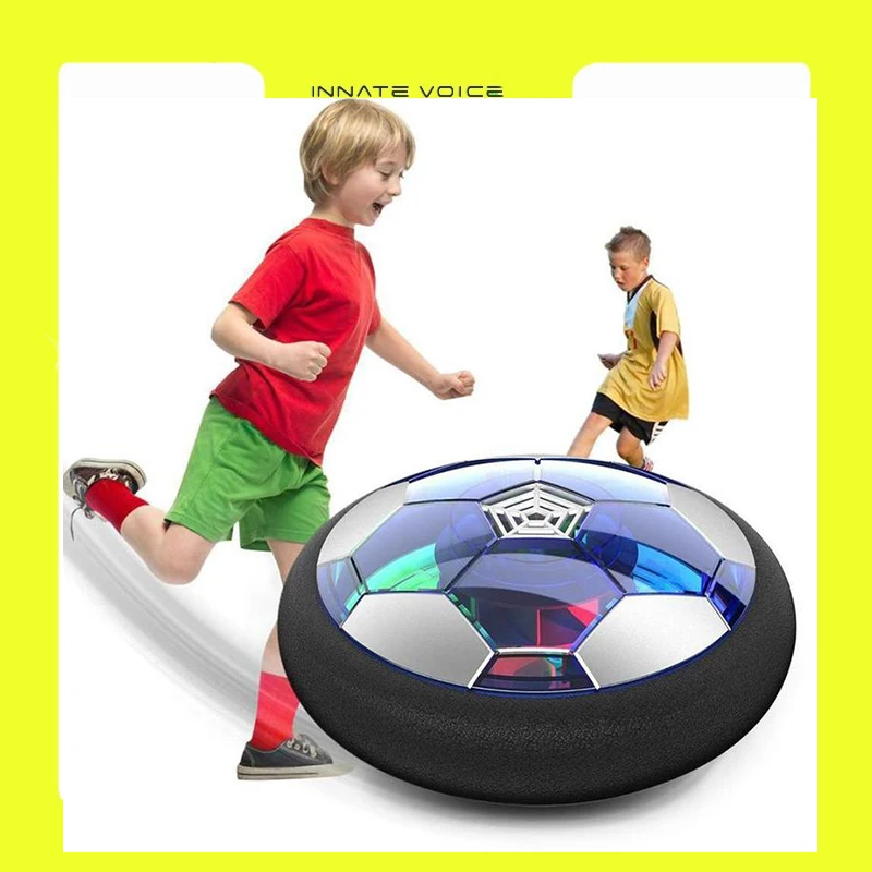 Ar power hover bola de futebol indoor brinquedo música colorida luz  piscando bola brinquedos crianças jogos