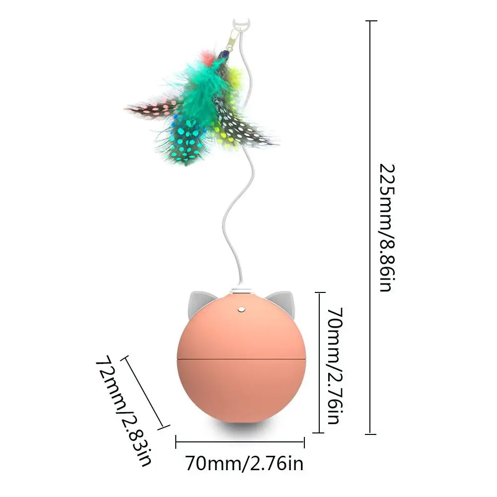 Игрушечный мяч для питомца робот кошка игрушка интерактивный светодиод прокатки флэш мяч автоматическая забавная собака стержень бадминтон случайное движение зоотовары