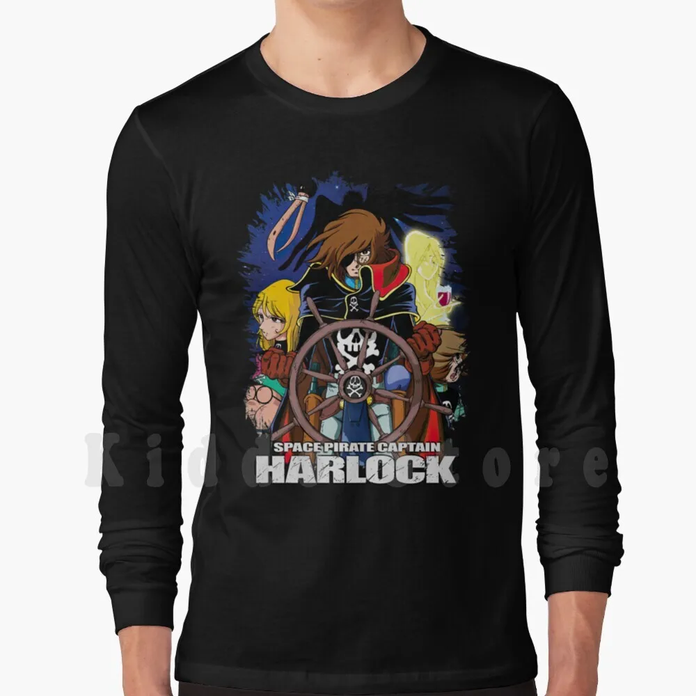 Space Pirate Captain Harlock (Albator) Felpe Con Cappuccio Manica Lunga Albator Captain Harlock Atlantis Arcadia
