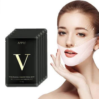

1pc/5pcs Moisturizing Skin Firming Lifting Face Slimming Face Mask Chin Mask Face Skin V-shape Face Mask