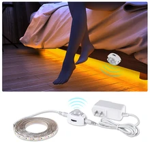 Светодиодный подсветка для шкафов движения PIR Сенсор светодиодный полосы 2835SMD 12V 1A 2A адаптер ночные светильники для Кухня шкаф для спальни