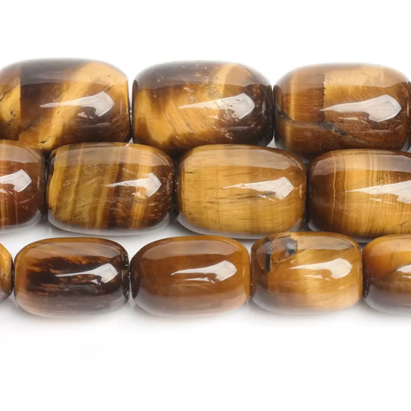 

Natural Yellow Tiger Eye Drum Barrel Beads For Jewelry Making DIY Accessorries Beads For Bracelet For Mala Prayer Jewelry Making