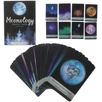 

Moonology Oracle Cards A 44-Card Deck And Electronic Guidebook Tarot Card Game Toy Moon's Power To Gain Clarity On Your Life