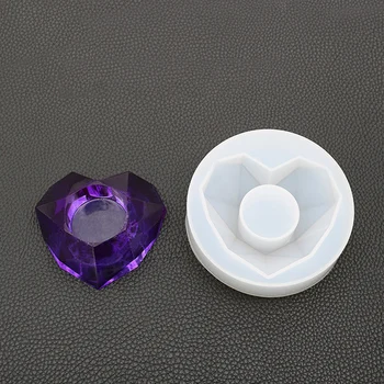 

HOT Silicone Diamond Flower Pot Arts Craft Polygonal Casting Molds DIY Succulent Flower Pot Clay Mold NDS