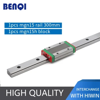 

Free shipping 15mm cnc linear slider MGN15H + CNC linear guide ball bearing steel MGN15-L300mm rail made in china