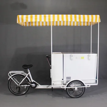 

KN-T06A SIMPLE FREEZER BIKE New design CE approved Summer cold drink cart ice cream bike coffee cart bike for sale