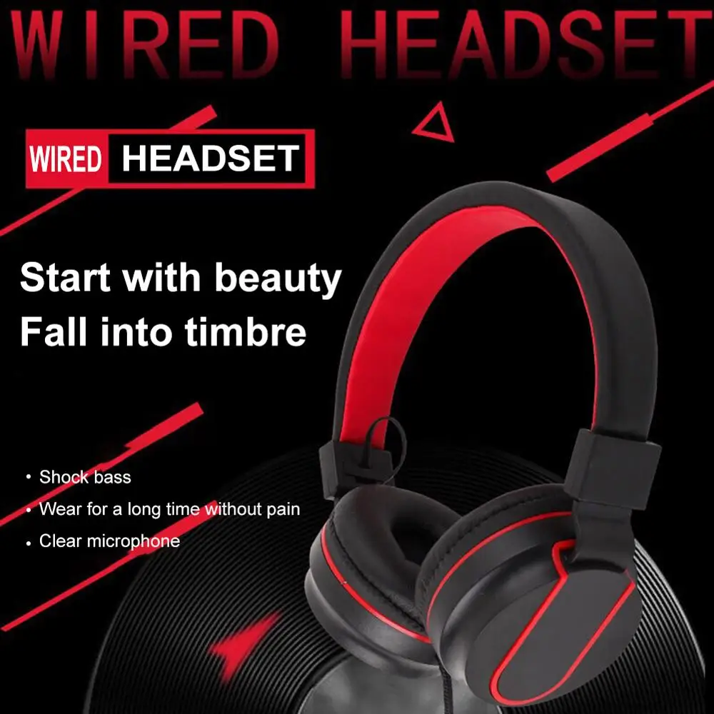 Head Mounted Earphones Noise Reducion Gaming Headset with In line Mic Noise Cancelling 3 5mm Headset for PC PS4 XBOX